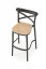 Barová stolička- H111- Čierna/ Béžová