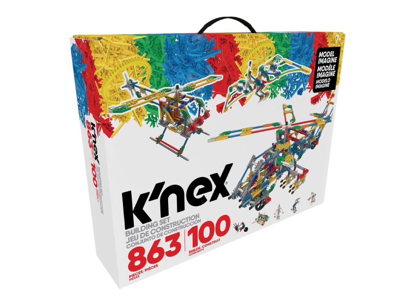 K'nex building kit - 100 models, 863 pieces