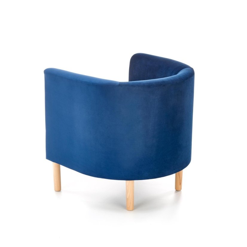 Armchair CLUBBY 2 (Dark blue / Natural)