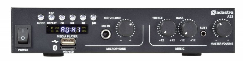 Adastra A22, stereo PA zesilovač MP3/BT/FM