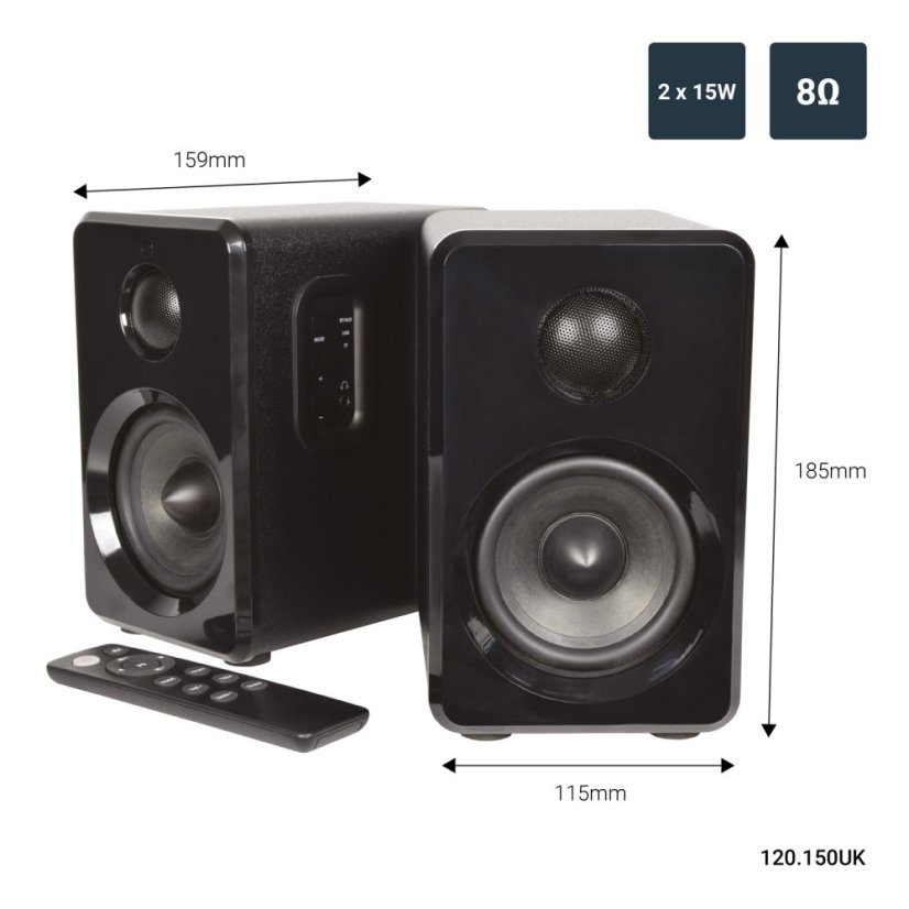 AV:link ABS35BLK, sada aktivních BT/MP3 reproduktorů s DO, černé