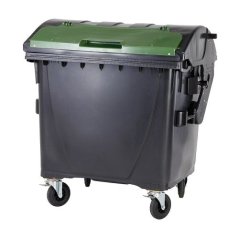 Plastový kontajner 1100 litrov čierno-zelený V/V