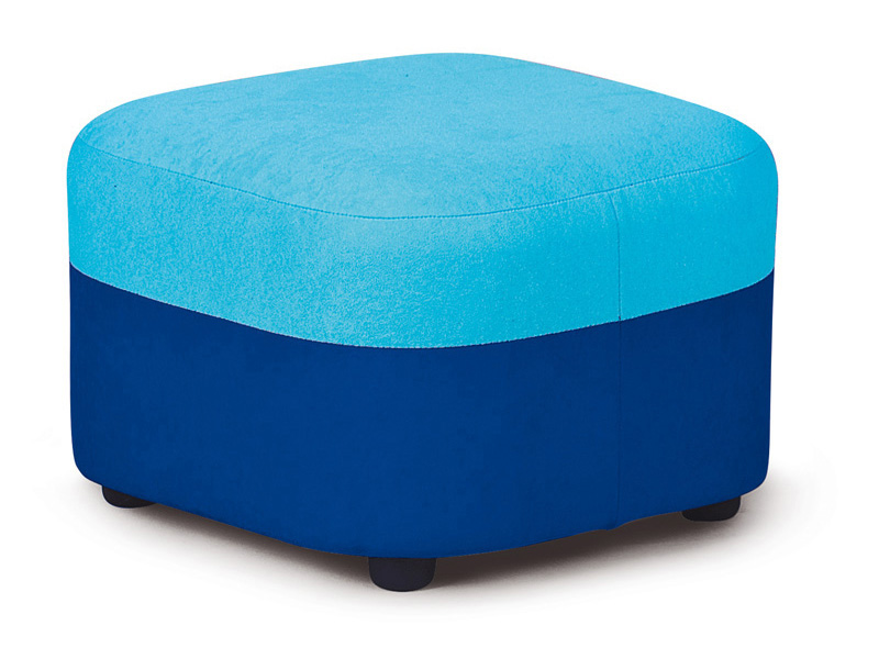 Blue pouf seat