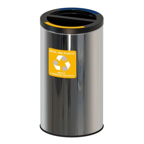 Interiérový nerezový koš 2x35 L - Stream double