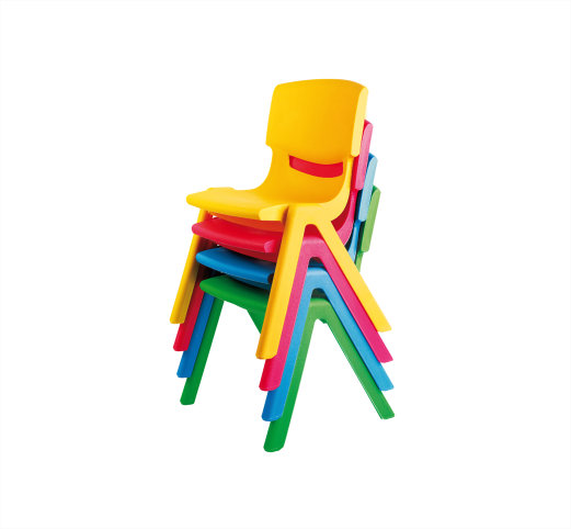 Dětská plastová židle žlutá - Velikost: 24 cm