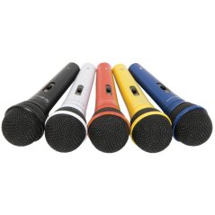 QTX sada dynamických mikrofónov XLR, 5 farieb