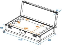 Transportní case EC-B252 pro 4x LED Bar-252 RGB