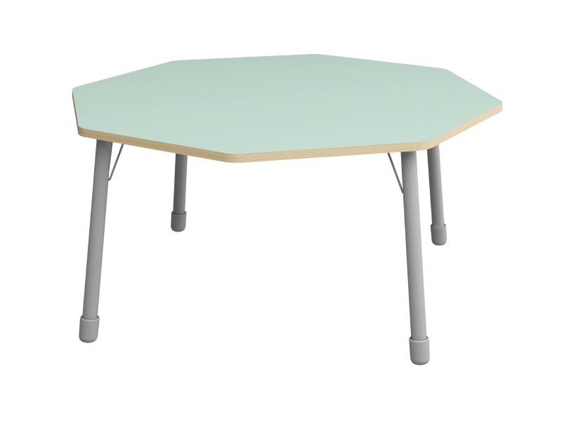 Výškovo nastaviteľný stôl osemuholník - Mätová - Veľkosť výškovo staviteľná: 1-3