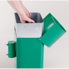 Kôš s odklápacím vekom - zelený 40 l.