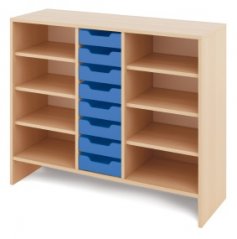 Skriňa L + malé drevené kontajnery - CLASSICAL