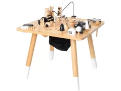 Drevený stôl s aktivitami a bludiskom