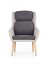 Armchair PURIO (Light gray / Dark gray)