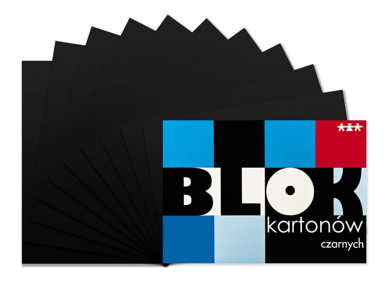 Černý kartonový blok A4 10 listů