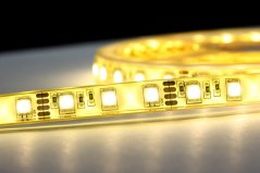 LED páska SMD5050, teplá biela, 12V, 1m, IP68, 60 LED/m