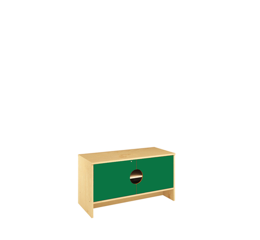 Nízká úložná skříň RING model A (více barev) - Barva: Zelená, Dekor: Buk
