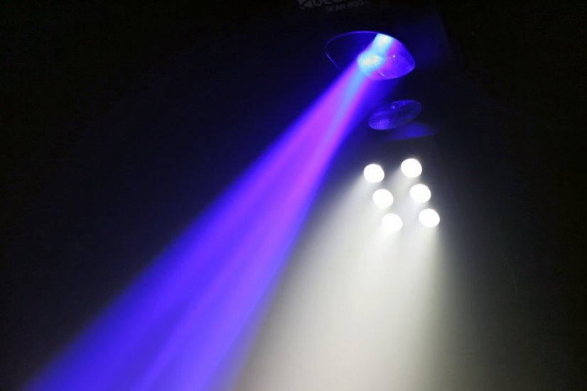 BeamZ LED Scan, 5x3W RGBAW + Strobo 6x1W,  DMX, IR, světelný efekt