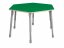 Výškovo nastaviteľný stôl šesťuholník - Zelená - Rozmer: ø 140 cm, Veľkosť výškovo staviteľná: 1-3