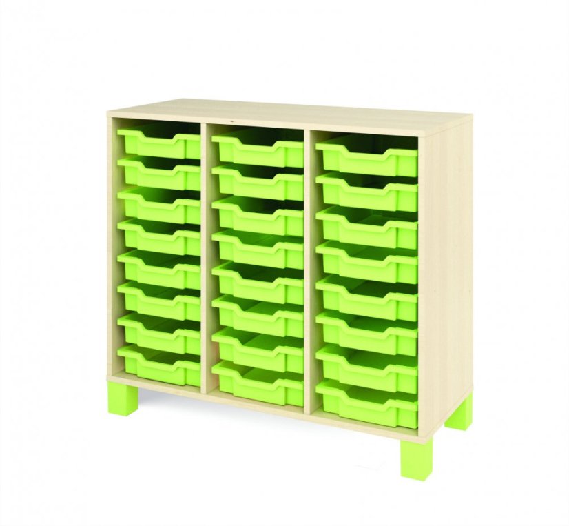 Cabinet with 24 boxes green FRESH (module 14)