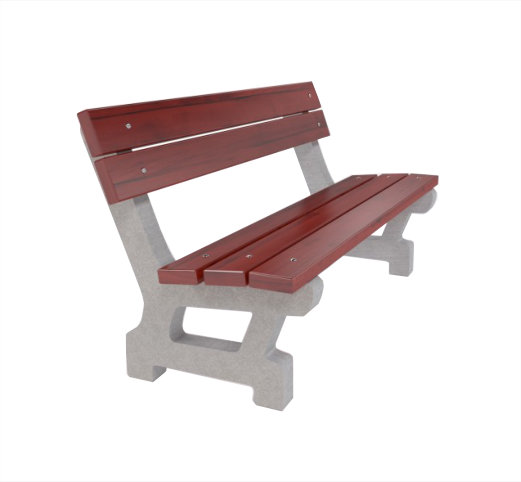 Betonová lavička BALE - Provedení: Volně stojící, Rozměr: 195 cm