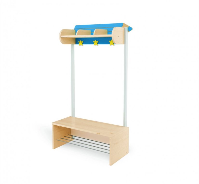 Dressing bench blue CRAYON (3 places)