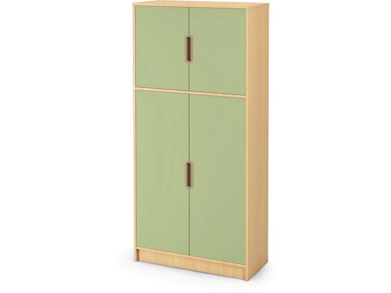 Vysoká skříň s dvířky - Typ A OPTIMA - Avokádová