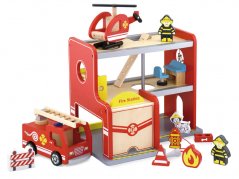 Požiarna stanica - Drevená hračka
