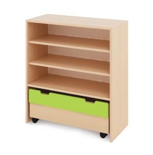 Skříň L + police a truhla - CLASSICAL - Barva: Zelená