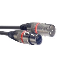 Stagg SMC10 RD, mikrofónny kábel XLR/XLR, 10m, červené krúžky