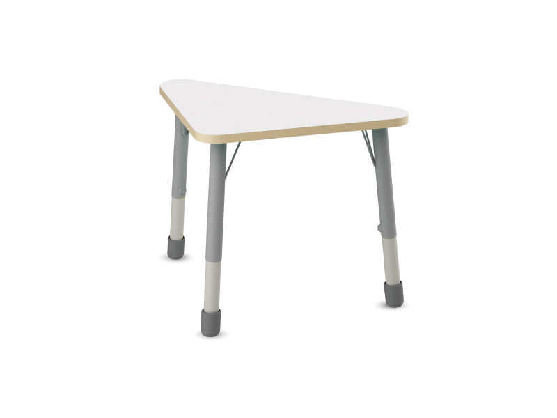 Výškovo nastaviteľný stôl trojuholník - Biela - Veľkosť výškovo staviteľná: 1-3