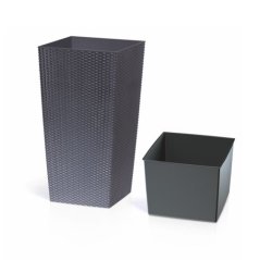 Štvorcový kvetináč Rato Square 11 l / 26,6 l - čierna