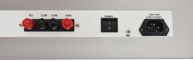 Adastra SA 120, nástěnný 100V zesilovač s UHF mikrofonem a přehrávačem médií