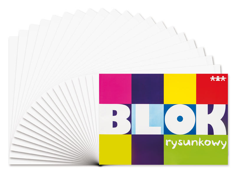 Kreslící blok A4, 20 listů bílého papíru Kreslící blok A4, 20 listů bílého papíru