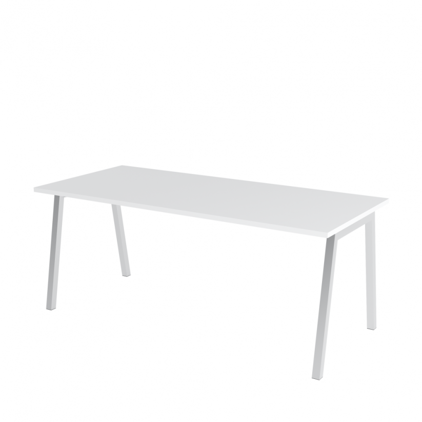 Kancelářský stůl s bílou deskou OFYS A (rozměr 70 x 160 cm) - Barva podnože: Černá
