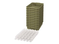 Malé plastové boxy s pojazdmi- OPTIMA- Svetlo zelené (12 ks.)