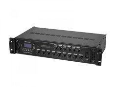Omnitronic MAVZ-240.6P, 100V 6-zónový mixážny zosilňovač, MP3/USB/SD/BT, 240W