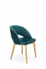 Židle- MARINO- Medový dub/ Tmavě zelená