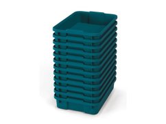 Malé plastové boxy - OPTIMA - Modrozelené (12 ks.)