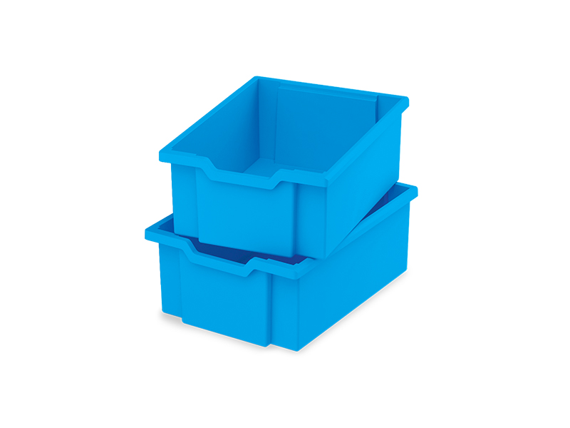 Large plastic boxes - blue - 2 pcs