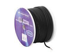 Omnitronic mikrofonní kabel, 2x0,22 mm, stíněný, černý, 100 m cívka
