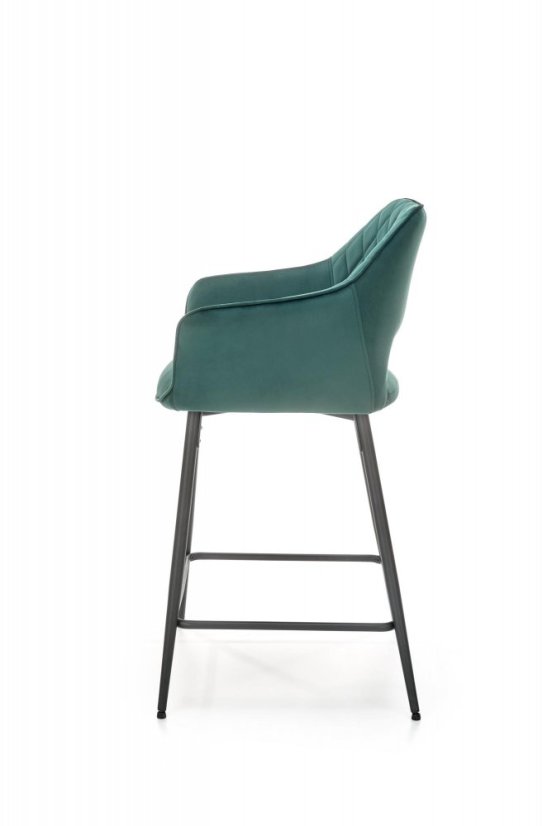 Barová stolička- H107- Tmavo zelená