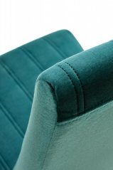 Židle- DIEGO- Černá /Tmavě zelená