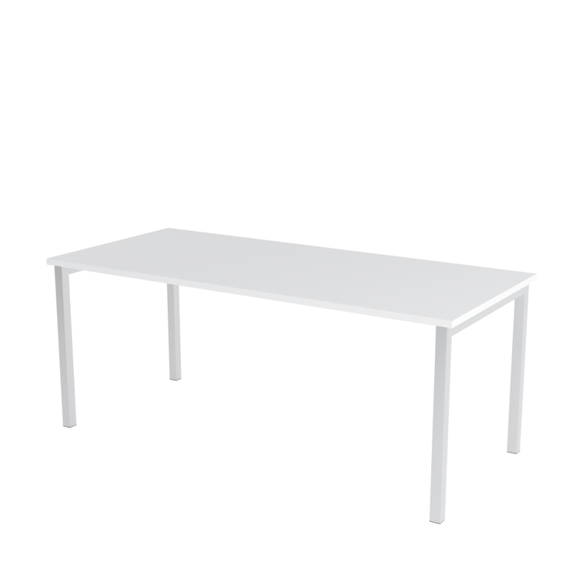 Office table with white top OFYS U (dimensions 70 x 120 cm) - Frame color: Black