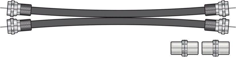 AV:link Twin RG6 satelitní sada kabelů a konektorů, 3m