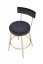 Barová stolička- H115- Čierna/ Zlatá