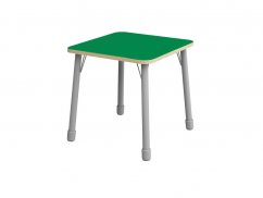Výškovo nastaviteľný stôl štvorec - Zelená