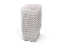 Vel’ké plastové boxy- OPTIMA- Transparentné (12 ks.)