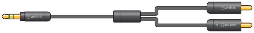 AV:link Precision kabel Jack 3.5mm stereo samec 2x RCA samec, 1.5m