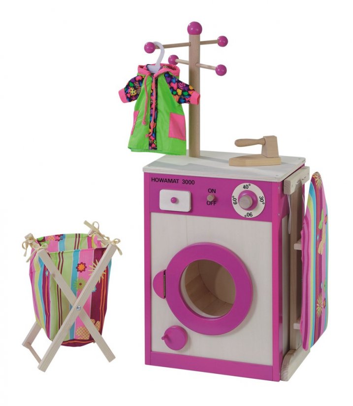 Dětská pračka a žehlicí prkno (více barev) - Barva: Fialová