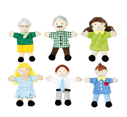 Set of hand puppets FAMILY  (6 pcs)