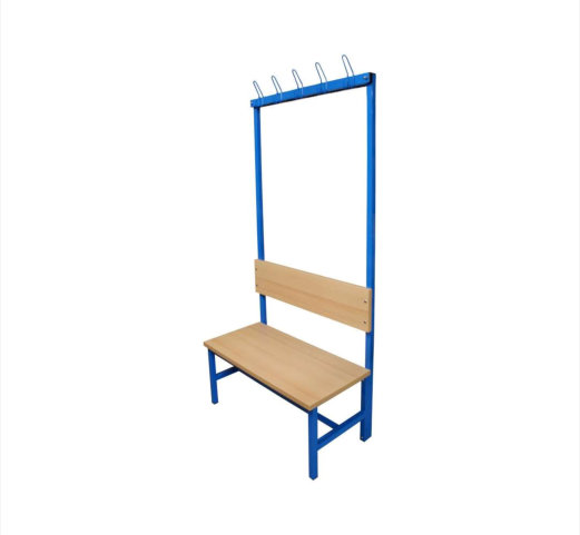 One-sided wardrobe bench with hangers - Dimension: 120 cm